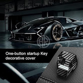 Stylish Carbon Fiber Push Start Cover for Cars Luxury Look